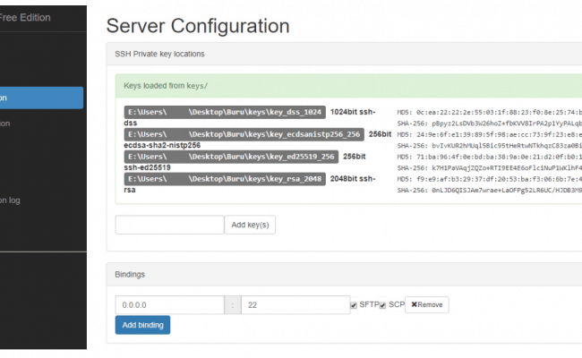 Buru SFTP Server Review