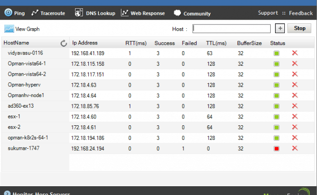 ManageEngine Free Ping Tool
