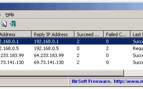 NirSoft PingInfoView