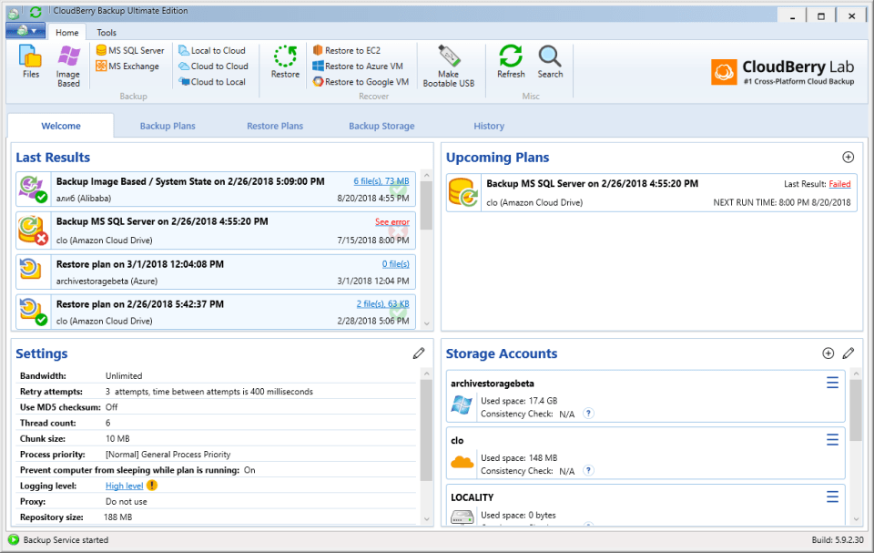 cloudberry backup encryption